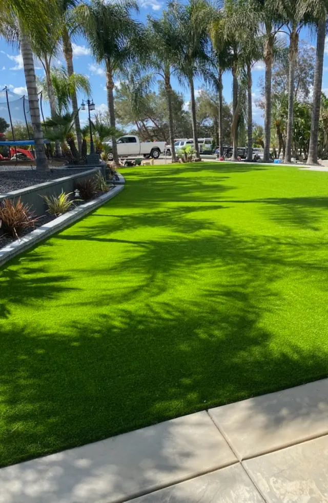 Commercial turf installation in Perris, CA