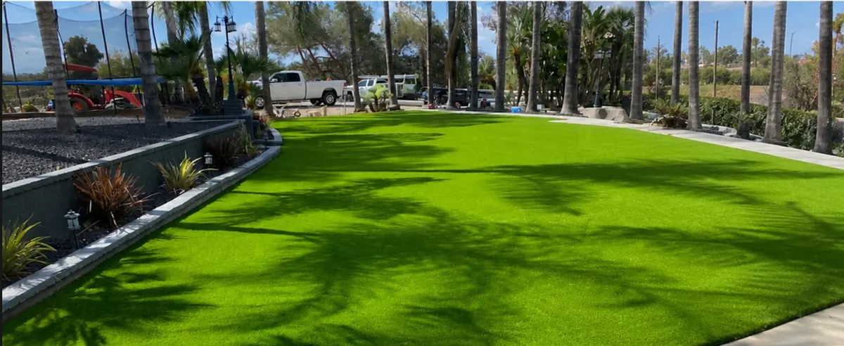 Artificial grass lawn Millenium installed at a property in Perris, CA