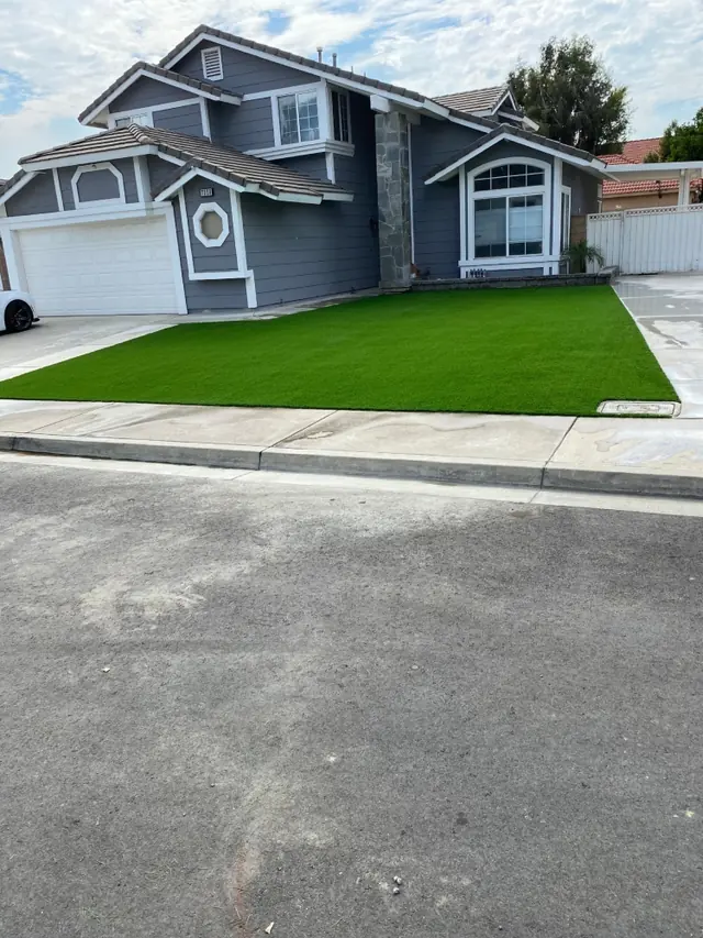 Concrete driveway at a home in Perris, CA