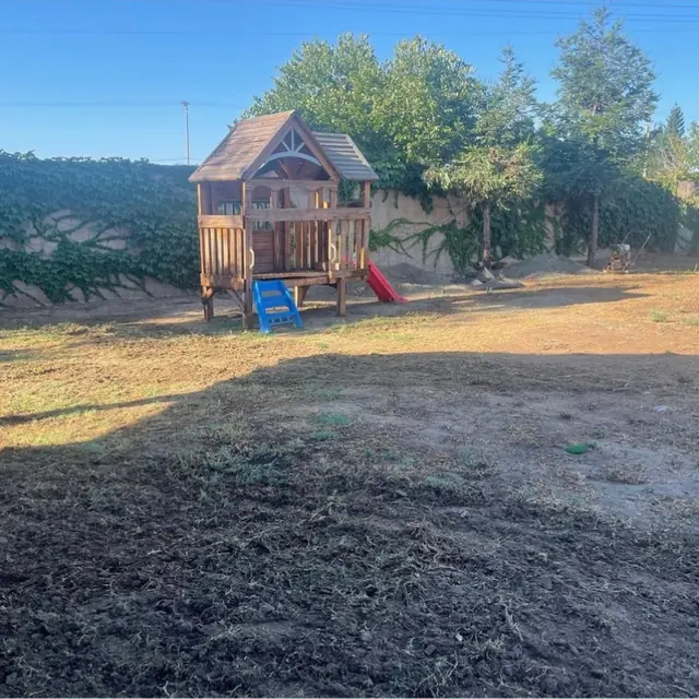 Back yard before the work in Perris, CA